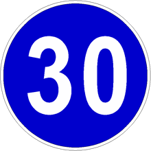 Limite minimo di velocità di 30 Km/h